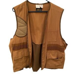 Vintage Kmart Shooting Vest Mens Large 42/44 Brown Canvas Hunting Shell Holder